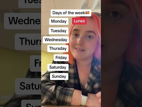 Days of the week in Spanish! #beginnerspanish #learnspanish #pronunciation #spanisheducation