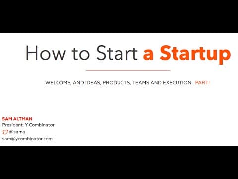 How to Start a Startup